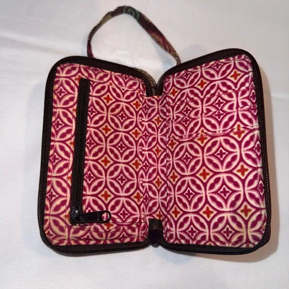 Vera Bradley Y2K Vintage Wristlet Brown Florate Wristlet - Picture 6 of 11